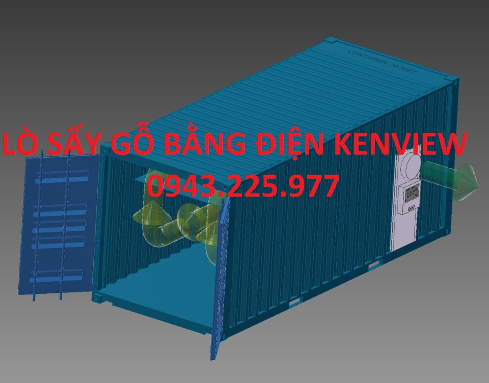Lò sấy gỗ bằng Container