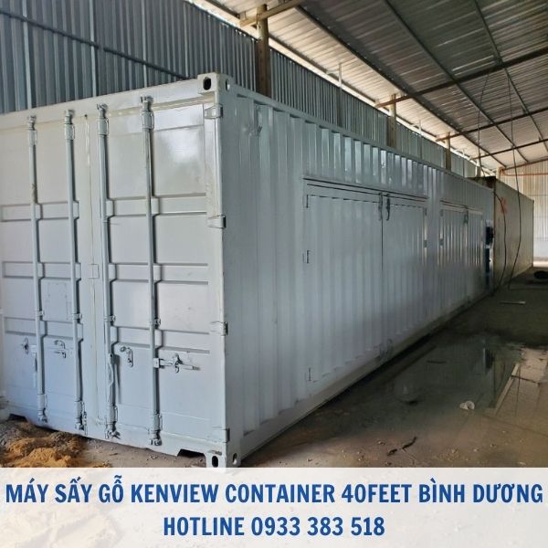 Lò sấy gỗ pallet Kenview Bình Dương thiết kế container 40feet
